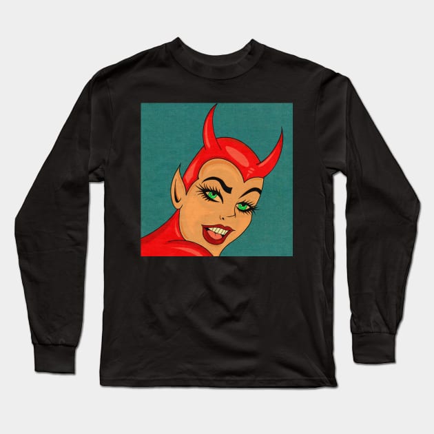 Devil in Latex Long Sleeve T-Shirt by JuicyJawa